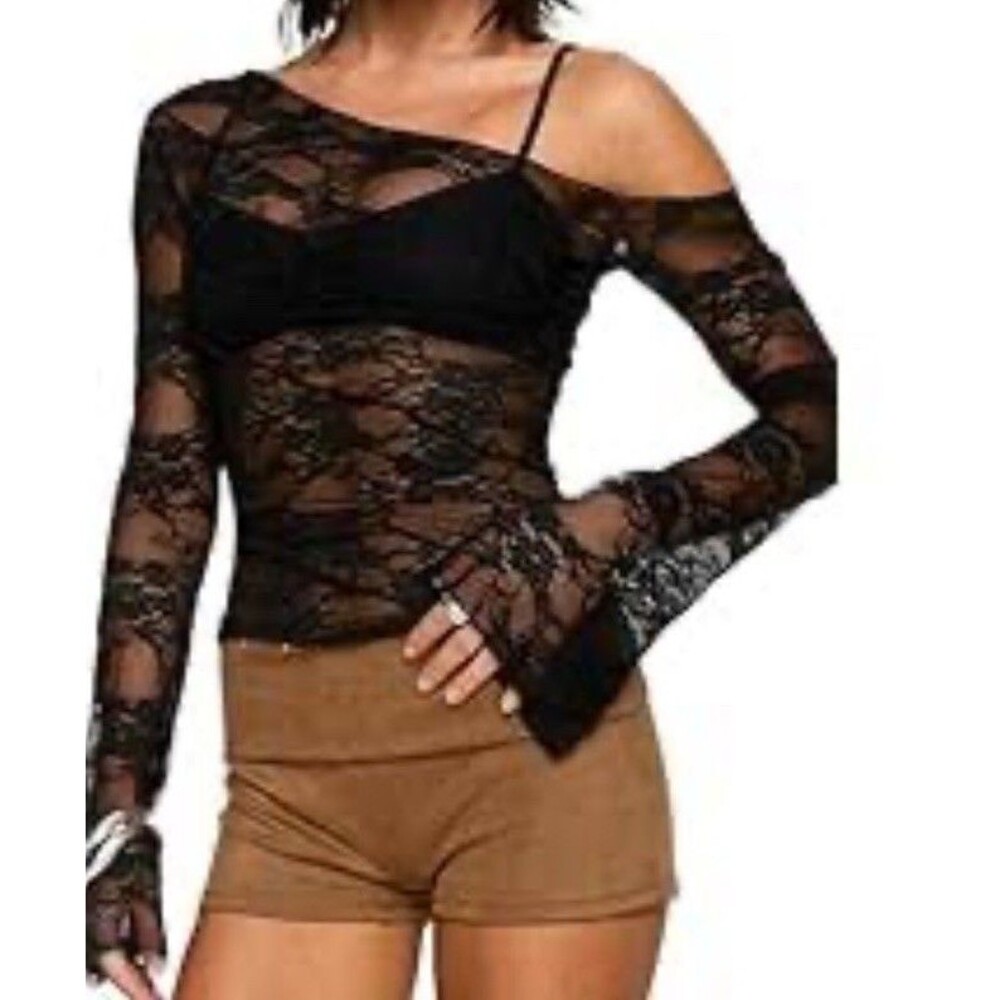Disturbia Black Zip Corduroy Coffin Embroidered mini Dress Size 12 Bonus Top - Picture 11 of 15